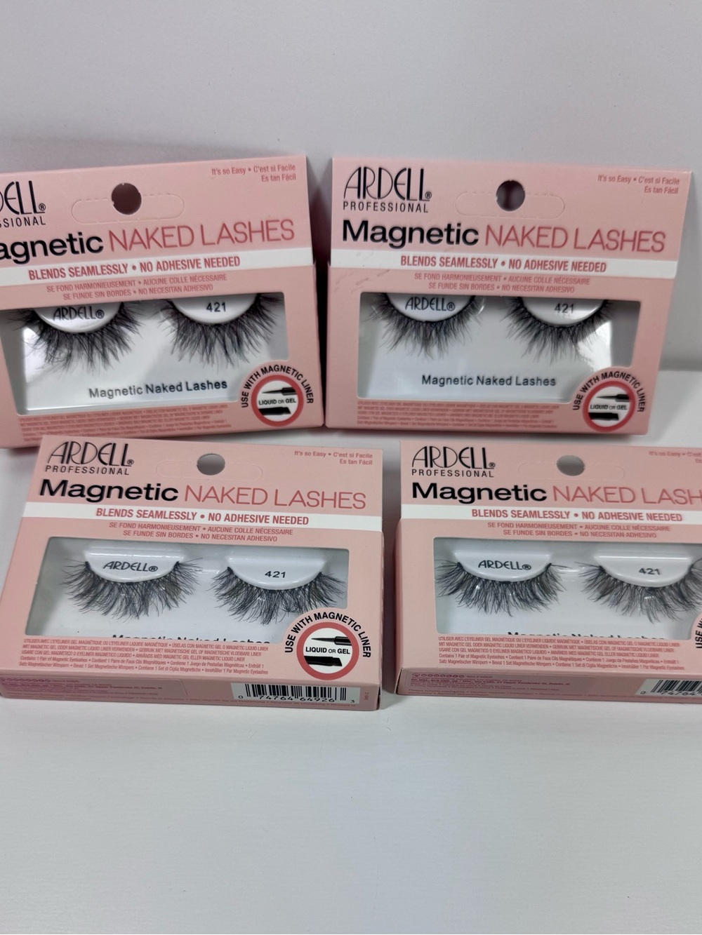 Ardell Magnetic Naked Lashes - Black (421) 4 Sets! NEW